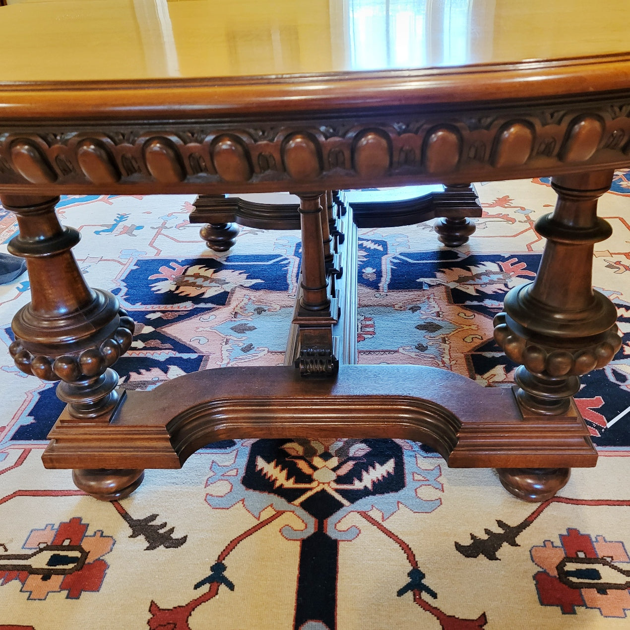 19th Century Belgian Baroque Walnut Banquet Table