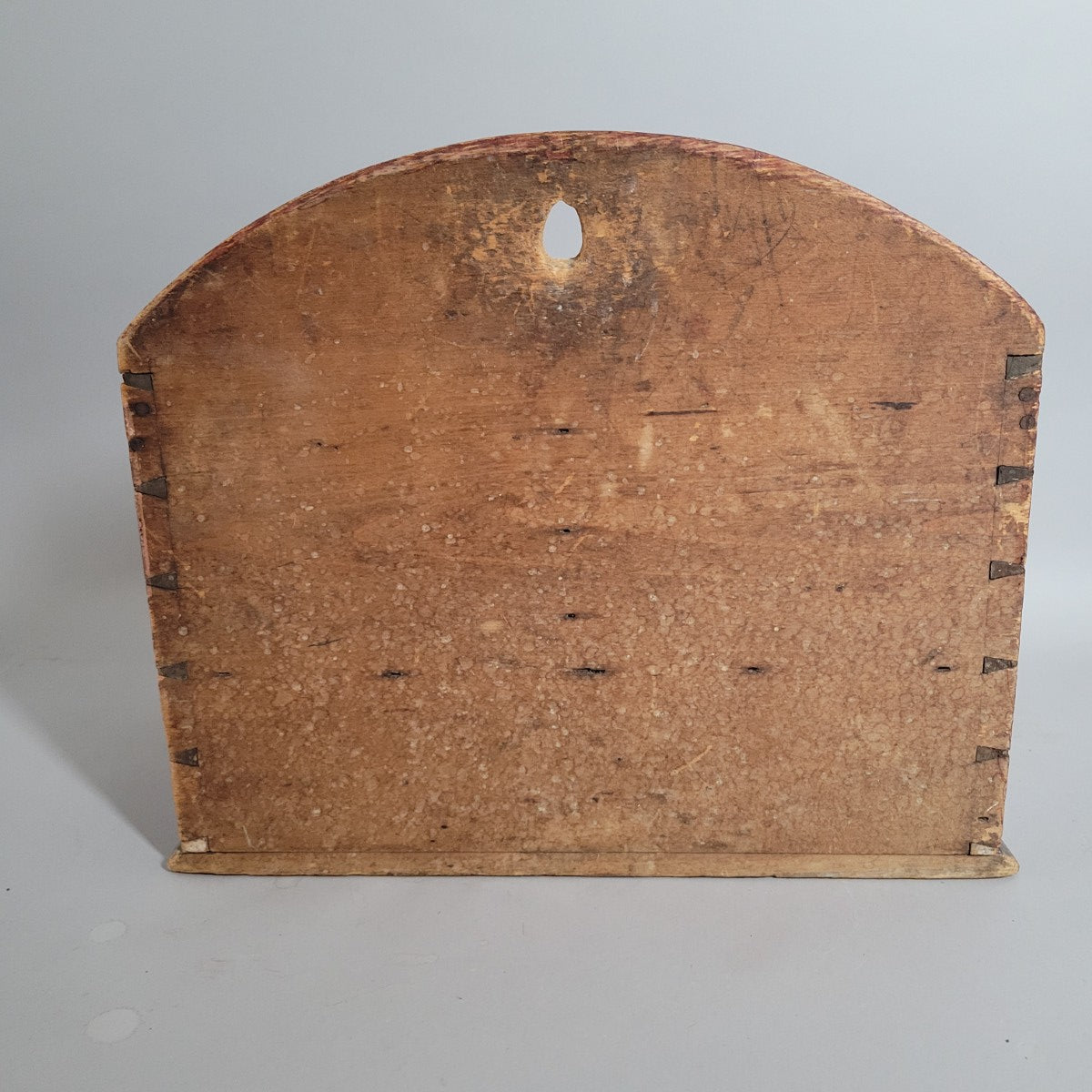 Early American Pine Candle Box with Faux Mahogany Grain, Circa 1800