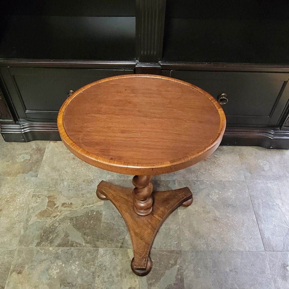 19th-Century English Barley Twist Side Table