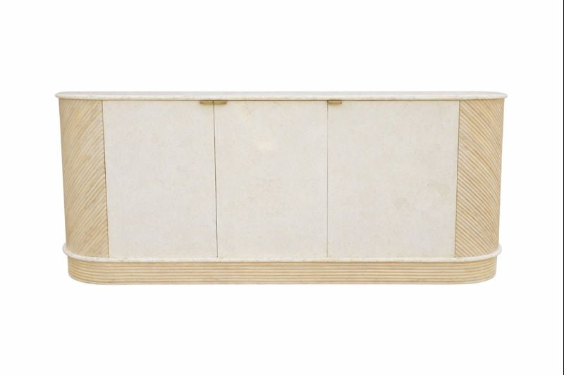 Casa Bique Neoclassical Credenza with Marble Top, Circa 1988–1991