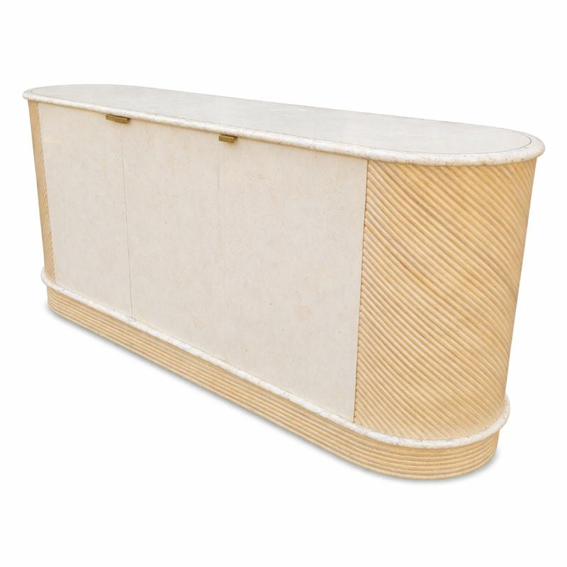 Casa Bique Neoclassical Credenza with Marble Top, Circa 1988–1991