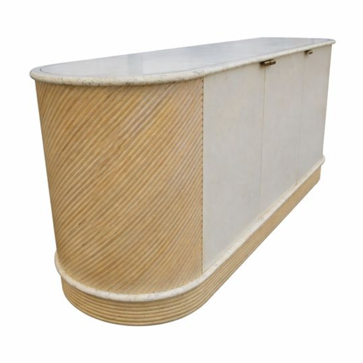 Casa Bique Neoclassical Credenza with Marble Top, Circa 1988–1991