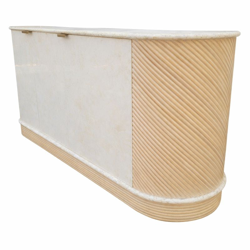 Casa Bique Neoclassical Credenza with Marble Top, Circa 1988–1991