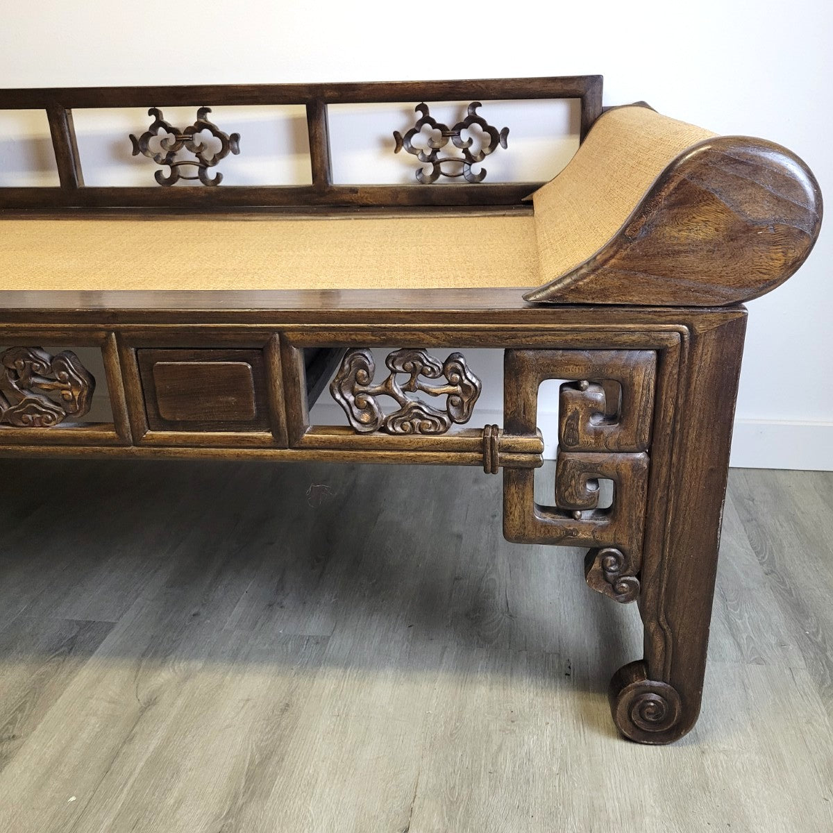 Chinese Elm Kang Daybed / Opium Couch, Ming Revival, Late Qing, c.1890–1920