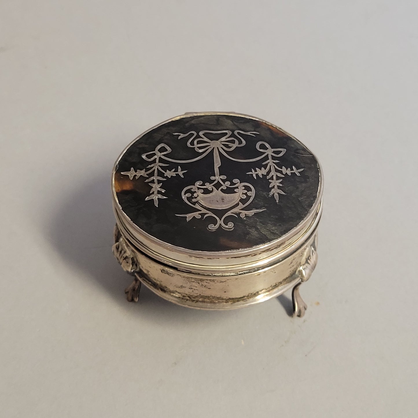 Victorian Sterling Silver & Tortoiseshell Box, London 1888