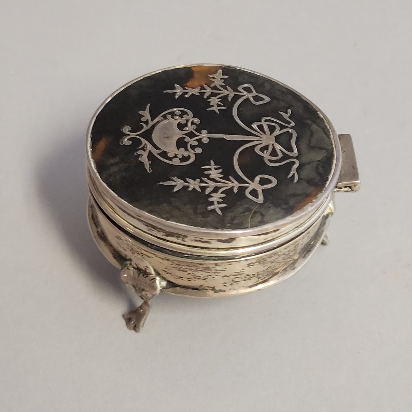 Victorian Sterling Silver & Tortoiseshell Box, London 1888