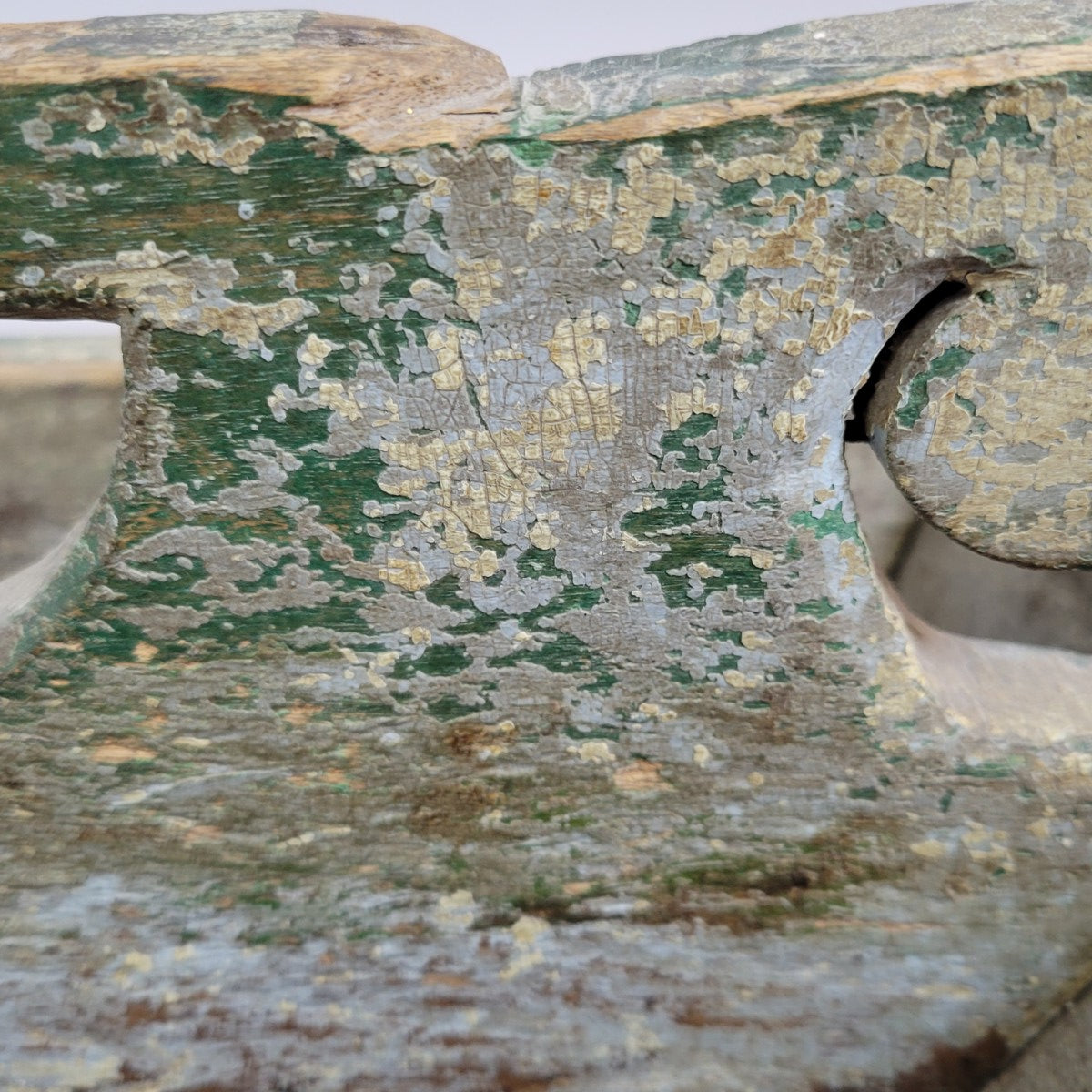 Early American Primitive Painted Pine Utensil Carrier, Circa 1800–1830