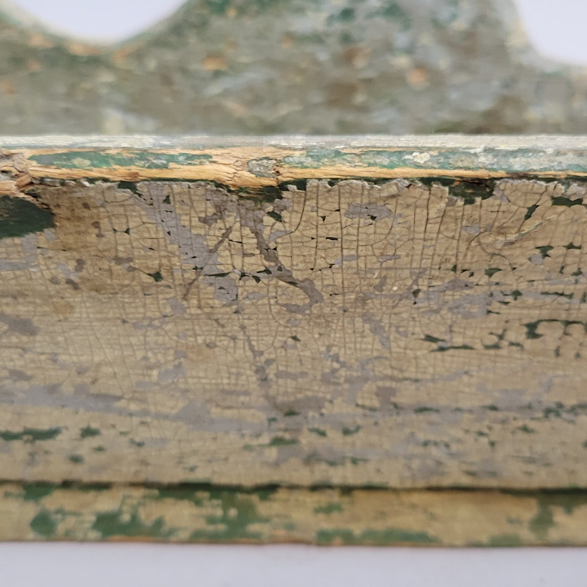 Early American Primitive Painted Pine Utensil Carrier, Circa 1800–1830