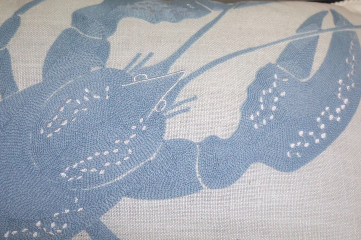 Pair of Nautica Embroidered Lobster Lumbar Pillows