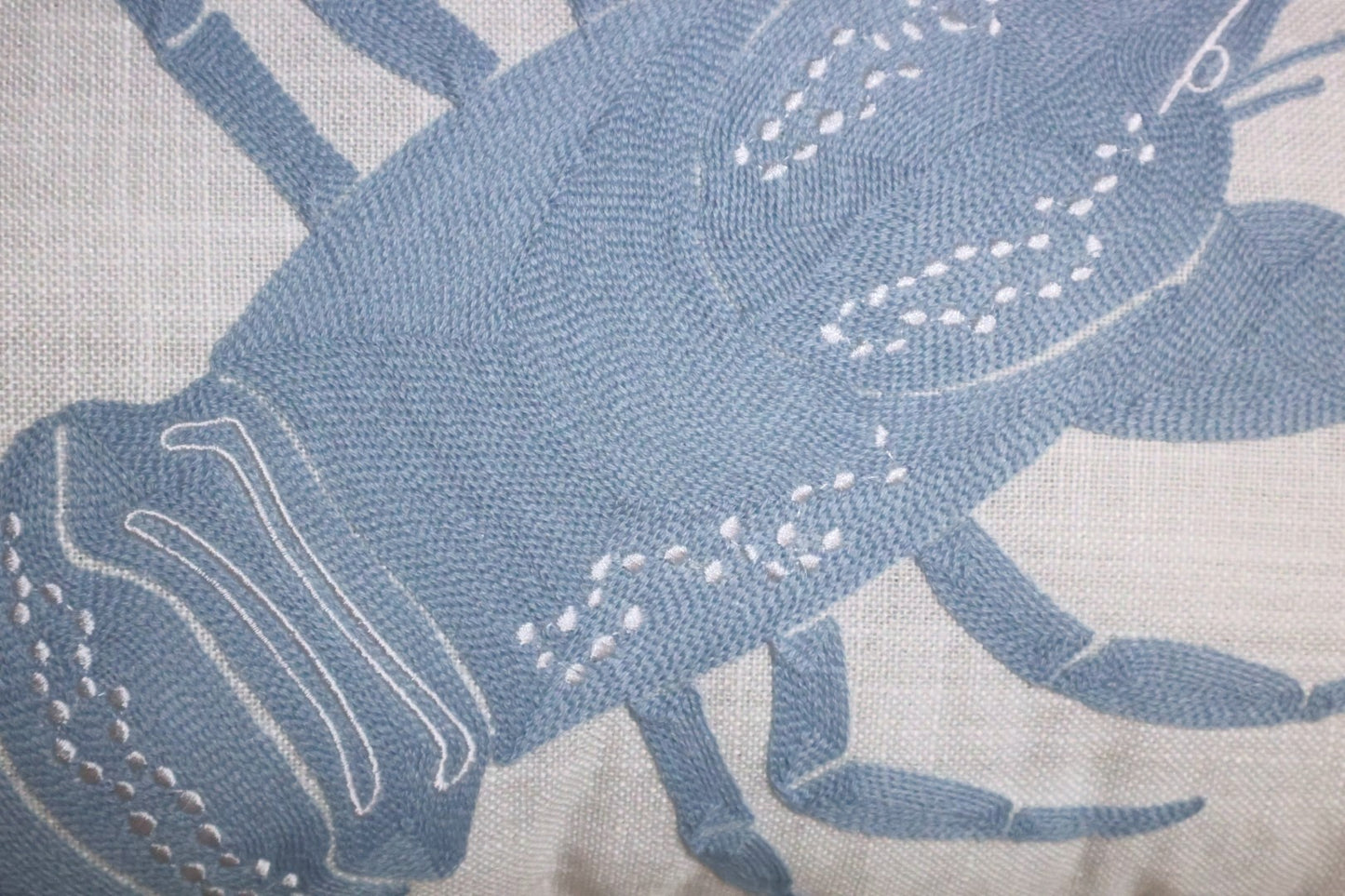 Pair of Nautica Embroidered Lobster Lumbar Pillows