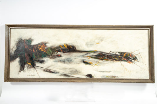 John D. Boison Abstract Landscape Oil on Masonite, 49"
