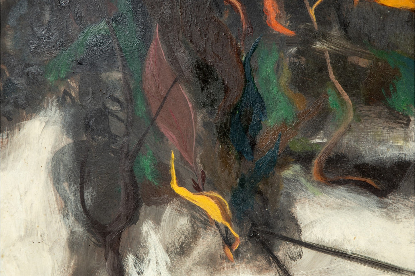 John D. Boison Abstract Landscape Oil on Masonite, 49"