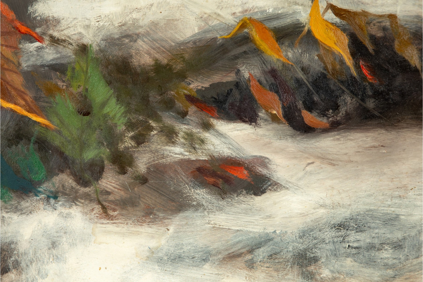 John D. Boison Abstract Landscape Oil on Masonite, 49"