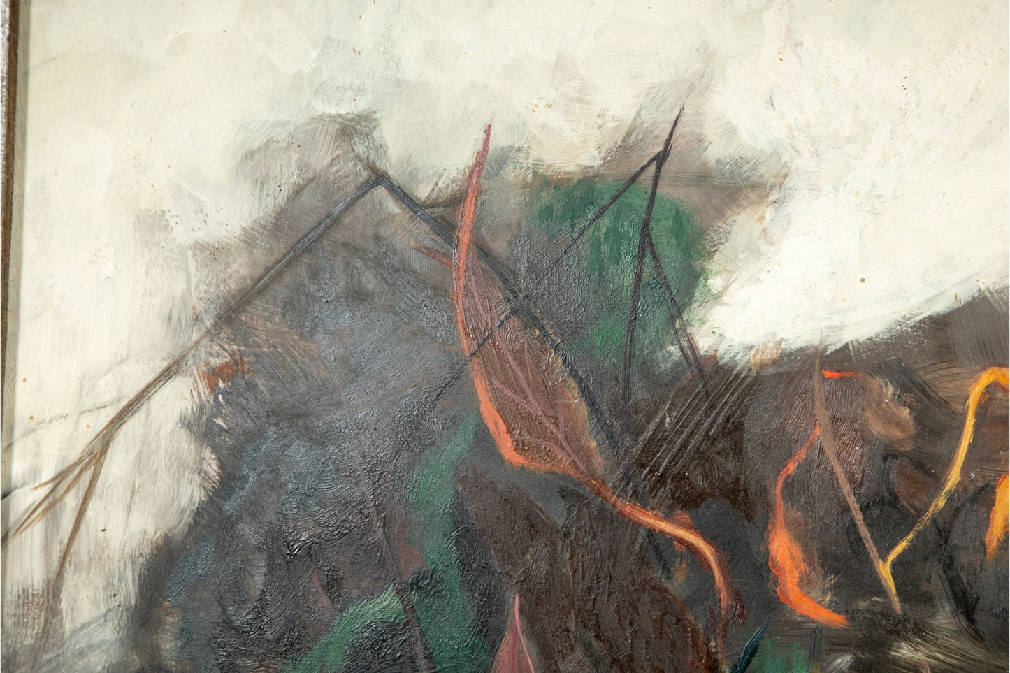 John D. Boison Abstract Landscape Oil on Masonite, 49"